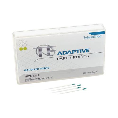 Kerr Dental 815-1572 SybronEndo TF Adaptive Paper Points Medium/Large ML1 Green 100/Pk Kerr Dental 815-1572 SybronEndo TF Adaptive Paper Points Medium/Large ML1 Green 100/Pk